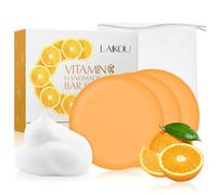 LAIKOU Sapone Alla Vitamina C, 3 Pezzi 90g Sapone Viso e Corpo, Saponetta Detergente Viso Donna, Contribuisce a Donare Alla pelle un Aspetto Fresco, Levigato e Visibilmente più Luminoso