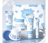 LAIKOU Set Regalo per la Cura Della Pelle, 5 Pezzi Kit per la Cura Della Pelle Donna, con Detergente Viso, Crema da Giorno, Crema da Notte, Contorno Occhi, Solare, Regalo per Adolescenti Ragazze