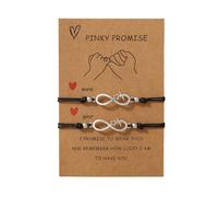 Laikoutd 1 Paio Braccialetti Cotone Fatti A Mano Amicizia Cavigliere Regolabili Braccialetto Corda Filo Cotone per Gioielli Cuore Donna