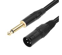 Laikoutd 3Pin Male To 6.35mm Cable Unbalanced for Mixer And Microphone Connection with Noise Reductions Stage Auditory Cable