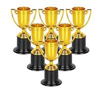 Laikoutd 6 Piccoli Trofei Plastica Leggeri Medaglie Calcio Coppa Basket Vincitori Calcio Regali per la Scuola Gioco Competizione d ' Oro Trofei Campioni