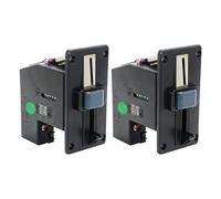 Laikoutd Accettatore Monete Confezione da 2, Validatore valori Multipli per Macchine da Gioco, chioschi Vendita e ricevitori per lavatrici, Validatori Commerciali in Metallo