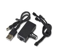 Laikoutd Adattatore di alimentazione da USB a 4 pin per ventola PC, 8 W, DC12 V, con tensioni step up e cavo a 2/3 vie incluso