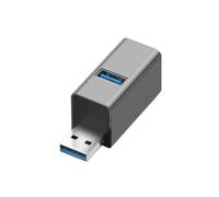 Laikoutd Adattatore USB 3.0 Compatto Plug And Play Hub .0 Espansione A Porte Costruzione in Metallo Hub Connettività Multidispositivo
