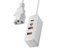 Laikoutd Base Dock Ricarica USB Tipo C a 4 Porte per Bici elettrica Convertitore da 12 V-100 V a 5 V per Uso Esterno Cavo Dati Tpye C Montato Veicolo
