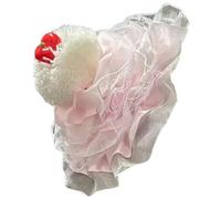 Laikoutd Birthday Cake Fascinator With Lovely Lace And Candle For Cosplay Parties Flapper Clip Stylish Headpiece Photo Props Photo Props Hair Clip