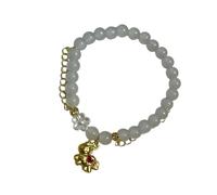Laikoutd Bracciale alla con perline vetro a forma cavallo con pesca per donne e ragazze, casual, per matrimoni, feste, braccialetti versatili per feste