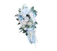 Laikoutd Bridal Bouquet Artificial Flowers Cascading Proposal Confession Party Church Wedding Waterfall Photo Props Bouquet