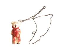 Laikoutd Cartone Animato Orso Peluche Ganci Per Le Orecchie Collana Coniglio Orecchini Donne Romanzo Carino Divertimento Ragazze Estetica Y2k Accessori Orecchie Collana Coniglio