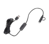 Laikoutd Cavo Ricarica Veloce con interruttori USB Tipo C on-off 5 V 3 A PVC 1, 2 m o 2 m Cavo sdoppiatore USB per Vari dispositivi