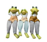 Laikoutd Confezione da 3 Tre Senza Filosofie Statue Resine Decorazione per Interni Esterni Figurine A Gamba Lunga Statue Giardini Paesaggistici Creativi