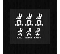 Laikoutd Copri Pulsanti Automatici Set da 6 Adesivi in PVC Rimovibili per Controlli Cruscotto 3-5 Cm E Temperatura Decorazione Cruscotto Auto Facile Installare