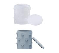 Laikoutd Craft Resin Casting Heart Embossed Box Resin Silicone Moulds For Crafting Decorative Storage Jars And Candle Holders Heart Relief Mold