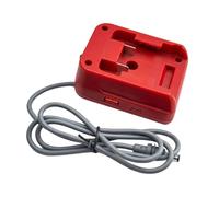 Laikoutd Durevolezza Adattatore Alimentazione in Metallo ABS per convertitore Batteria 18V Doppia Uscita USB e DC5.5x2.1mm Tipo C per processore Alimentazione da Viaggio