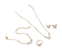 Laikoutd Graziosa Collana Con Farfalla Bracciale Orecchini Set Che Offre Un Tocco Fascino Per Opzioni Styling Versatili. Gioielli Per Tutte Le Età