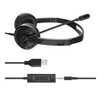 Laikoutd Lightweight Wire USB Headsets with Adjustable Design And Noise Cancelling Microphone for Comfortable Long Terms Use USB Headphones with Mics