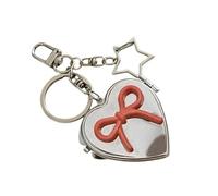 Laikoutd Portachiavi a specchio con cuore a forma farfalla, decorazione alla per le chiavi della borsa Elegante portachiavi per l ' uso quotidiano Bellissimo portachiavi a forma cuore a forma