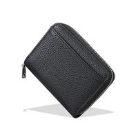 Laikoutd Robusta custodia per carte con cerniera in pelle PU con oltre 8 supporti e borsa portamonete per portafoglio essenziale tutti i giorni