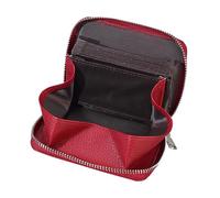Laikoutd Robusta custodia per carte con cerniera in pelle PU con oltre 8 supporti e borsa portamonete per portafoglio essenziale tutti i giorni