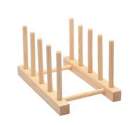 Laikoutd Scolapiatti In Legno Salvaspazio Da Banco A Più Livelli Organizer Per Piatti A Tazza Utensili Da Cucina Asciugatrice Per Ristorante Stendibiancheria Ventilato