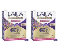 Laila DormiBene Compresse Integratore alimentare per il sonno con Herbal B Complex e Melatonina per favorire un rapido addormentamento. Confezione da 60 compresse. Senza zuccheri, Senza Glutine