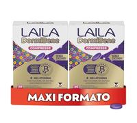 Laila DormiBene Compresse Maxi Formato, Integratore alimentare per il sonno con Herbal B Complex e Melatonina per favorire un rapido addormentamento, 2 x 30 compresse. Senza zuccheri, Senza Glutine