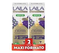 Laila DormiBene Gocce Integratore alimentare per il sonno con Estratti Botanici e Melatonina per favorire un rapido addormentamento. 2 confezioni da 20 ml. Senza zuccheri, Senza alcool.