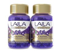 Laila DormiBene Integratore alimentare per il sonno a base di Herbal 5 Complex e Melatonina per favorire un rapido addormentamento. Confezione da 120 pastiglie gommose. Senza zuccheri