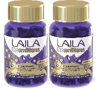 Laila DormiBene + Melatonina BIPACCO Integratore Per il Sonno 2x60 Pastiglie Gommose