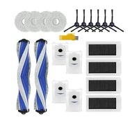 Laimaiou Kit Accessori di Ricambi per ECOVACS DEEBOT X5 Omni Robot Aspirapolvere 20 Confezioni 2 Spazzole principali, 4 Filtri, 6 Spazzole laterali, 4 Panni Mop, 4 Sacchetti polvere