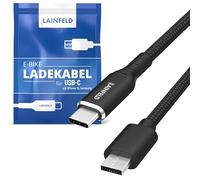 LAINFELD Cavo di ricarica per bici elettrica Bosch Intuvia Kiox Nyon, connettore USB C per Android, cavo micro USB per display e-bike, 35 cm, accessori eBike