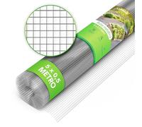 LAINFELD Griglia metallica a maglia fine, 5 x 0,5 m, per aiuole rialzate con maglie di 6,3 mm, filo di coniglio, per voliera, accessori per aiuole rialzate