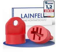 LAINFELD Protezione da contatto per Bosch Powertube Smart System | Set da 2 pezzi | Rosso | Accessori per batteria eBike | Cavo di ricarica pin copertura