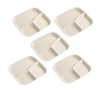 Lainiaoly Diviso | Vassoio Per Con 3 Scomparti - 5 Pezzi A Scomparti,Per L'Utilizzo In Cucina Domestica Per Il Consumo Di Frutta, Verdura, Insalata E Riso