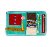 Lainiaoly Libro Fidget per Anziani - Tappetino Portatile Da Grembo Per Attività Di Cura Della Memoria,Giochi Antistress Per Anziani,Per Coordinazione Occhio-Mano Residenti In Case Di Riposo Viaggi E