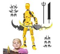 Lainiaoly Nova 13 Action Figure Multi-snodate Con Articolazione Completa, Titan Per Animazione Stop Motion, Giallo