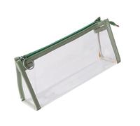 LAIOUSN Astuccio estetico sacchetti trasparenti borsa per il trucco penna di grande capacità per il ritorno a scuola forniture per ragazza pratica grande capacità estetica trasparente, Verde, Taglia