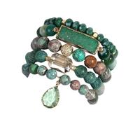 LAIOUSN Bracciali regolabili con perline in pietra naturale che migliorano la pace e la disciplina per un outfit sofisticato