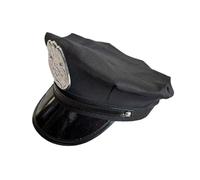 LAIOUSN Cappello alla moda Poliziotti Personale di Sicurezza Fibbie Autunno da donna per compiti di sicurezza di dovere e gioco di ruolo Cappello della polizia ricamato, Nero , Taglia unica