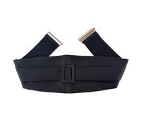 LAIOUSN Cintura elastica da donna in tessuto regolabile in vita corsetto elastico per abiti decorativo a doppio strato cintura larga dimagrante vita ampia Cincher, Nero , Taglia unica