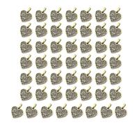 LAIOUSN Ciondolo a forma di cuore in lega di ispirazione antica, accessorio per la creazione di gioielli e decorazioni per borse, accessori per collane e ciondoli a forma, Misura unica, come descritto