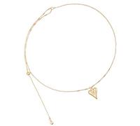 LAIOUSN Collana a catena regolabile con simbolo del cuore moderno con struttura in lega robusta delicata collana con ciondolo a forma di cuore alla moda gioielli a catena sottile