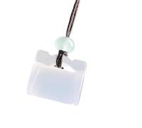 LAIOUSN Collana con ciondolo in giada etnica fatta a mano che simboleggia la buona fortuna, ideale per regali e collezione individuale, collana da donna alla moda, Misura unica, come descritto, come