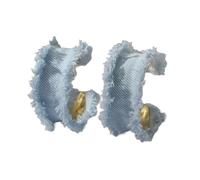 LAIOUSN Denims, orecchini girocollo in tessuto blu per donne alla moda, set di gioielli fatti a mano, accessori per feste, gioielli che sottolineano la personalità, Misura unica, come descritto, come