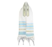 LAIOUSN Elegante sciarpa religiosa in morbido tessuto arioso tradizionale con bordi fatti a mano, adatta per preghiere quotidiane e festival, elegante indumento di preghiera viola, blu cielo, Taglia