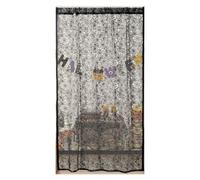 LAIOUSN Enigmatics Net Entrance Drape con ombre realistiche Contorno a mano Tessuto in poliestere resistente agli strappi per feste a tema spaventose Halloween tenda pura per decorazione porta