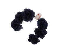 LAIOUSN Fasce per capelli con teschio di cristallo, per Halloween, sposa, festa in maschera