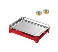 LAIOUSN Griglia antiruggine per feste, vassoio riscaldante per alimenti, struttura in acciaio inox, spaziosa parte anteriore per più porzioni di carne, lavabile in lavastoviglie