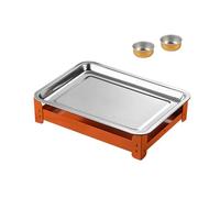 LAIOUSN Griglia antiruggine per feste, vassoio riscaldante per alimenti, struttura in acciaio inox, spaziosa parte anteriore per più porzioni di carne, lavabile in lavastoviglie