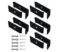 LAIOUSN Griglie metalliche per esterni, include 5 staffe, viti, bulloni, resistenti alla corrosione, per pannelli di recinzione, accessori per il montaggio di pannelli a griglia